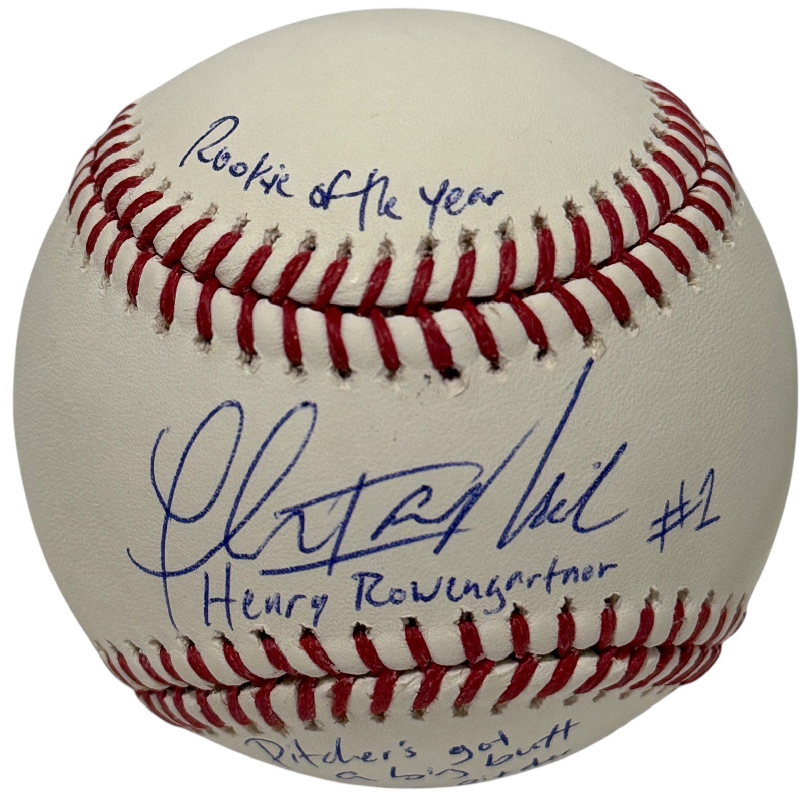 Thomas Ian Nicholas Signed ROMLB Baseball w/ Insc. + Quote Beckett BAS COA ROY0