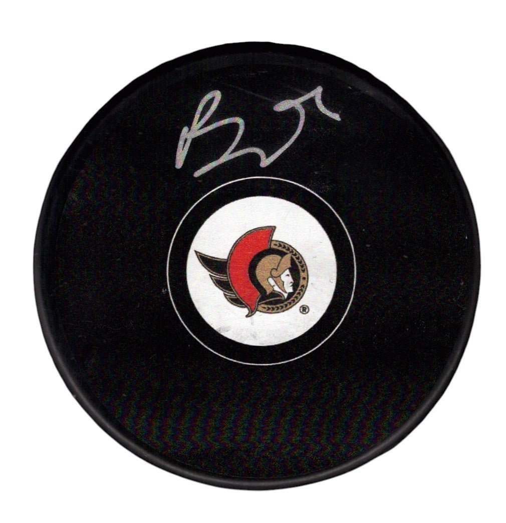 Brady Tkachuk Signed Autographed Ottawa Senators Logo Puck Fanatics COA0