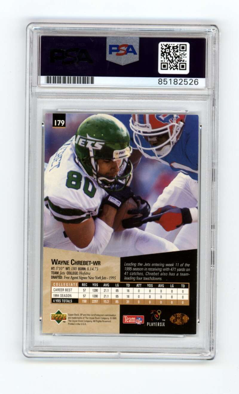 Wayne Chrebet 1995 SP Authentic #179 Rookie RC Signed PSA Authentic Auto Jets1