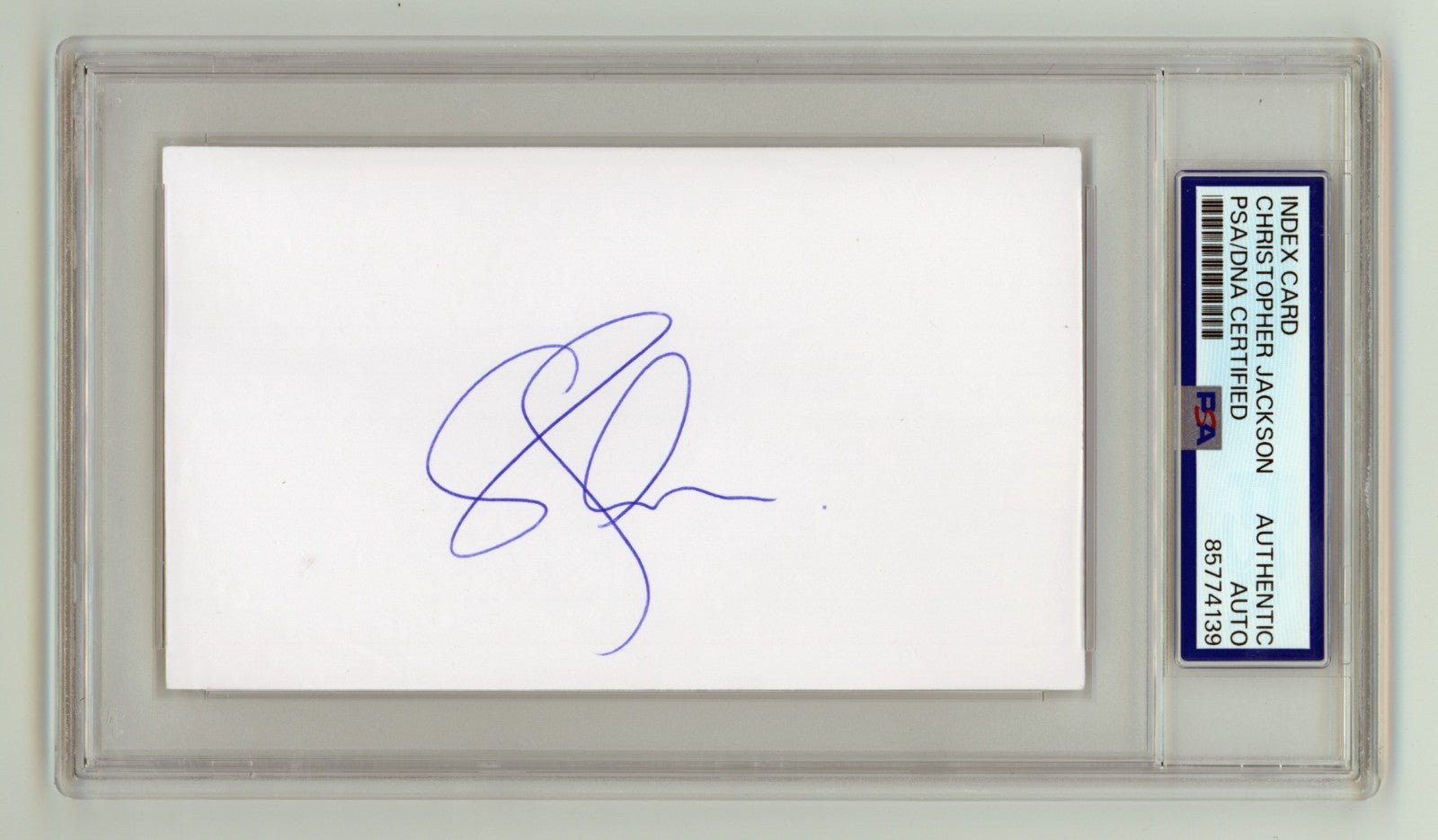 Christopher Jackson Signed 3x5 Index Card PSA Authentic Auto Hamilton Washington0