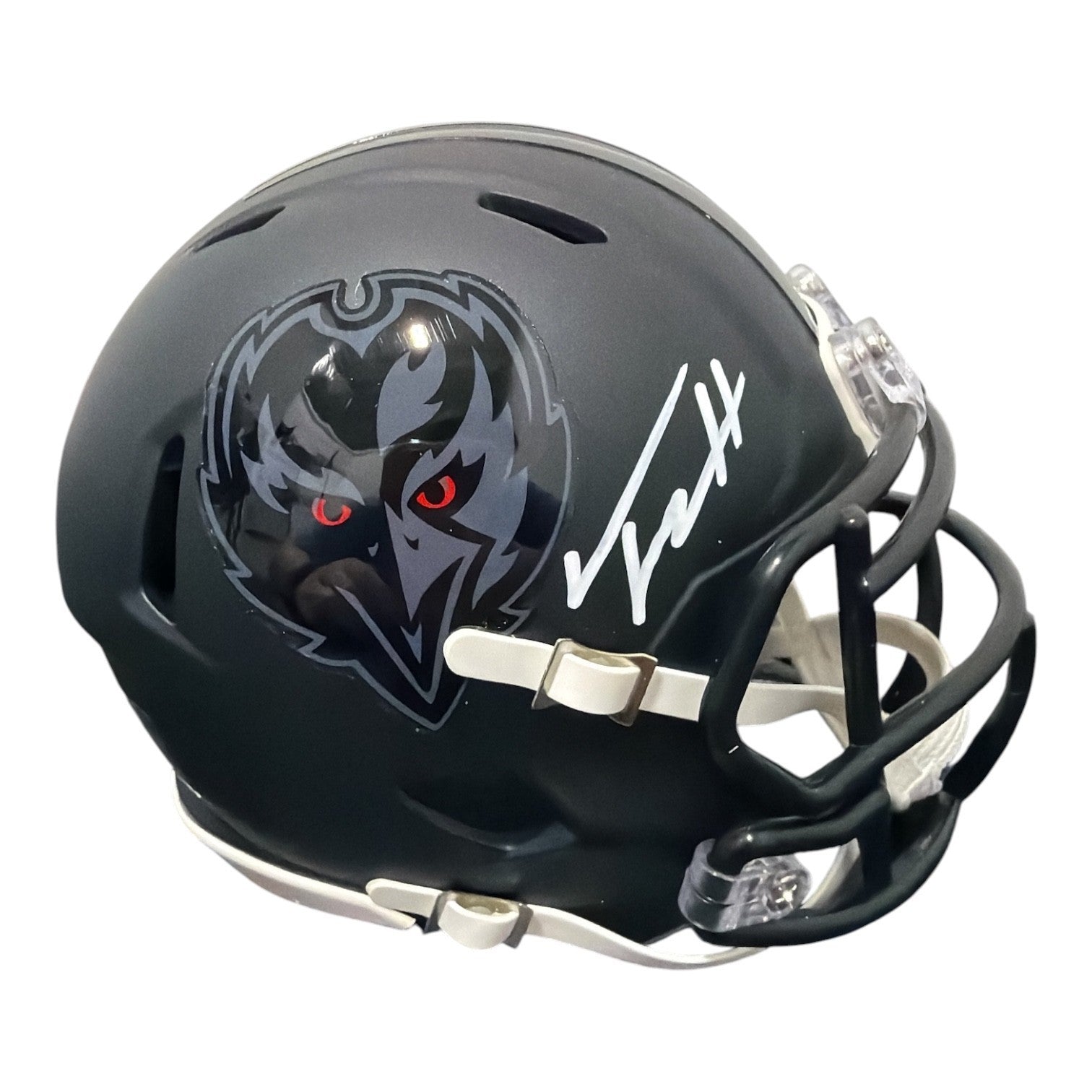 Trey Hendrickson Signed Baltimore Ravens ALT #2 Mini Helmet JSA Witness COA0