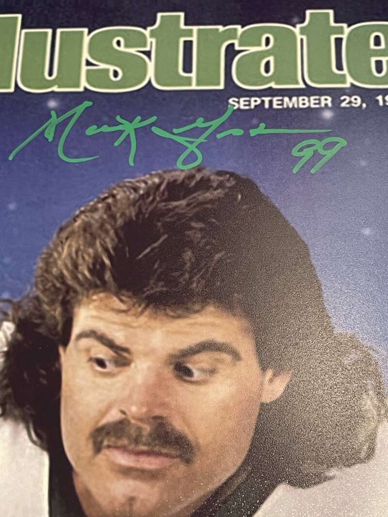 Lawrence Taylor & Mark Gastineau Duel Signed Auto 16x20 Photo SI Cover JSA COA2