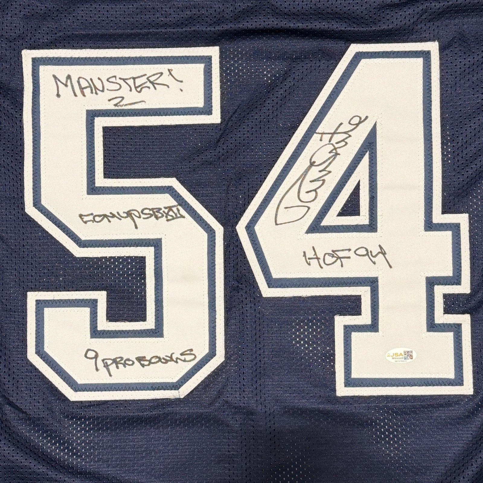 Randy White Signed Dallas Cowboys Custom Jersey w/ 4 Insc JSA Witness COA1