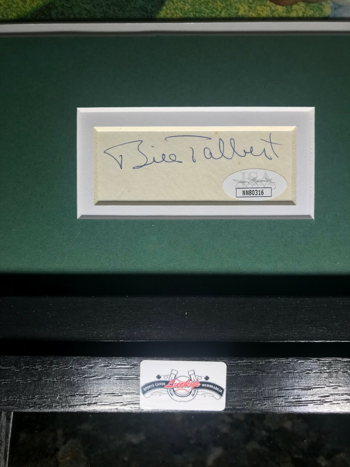 Bill Talbert Signed Autographed 12x16 Framed Photo & Cut JSA COA 1