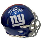 Jeremy Shockey Signed New York Giants Speed Mini Helmet Beckett Witness BAS COA0