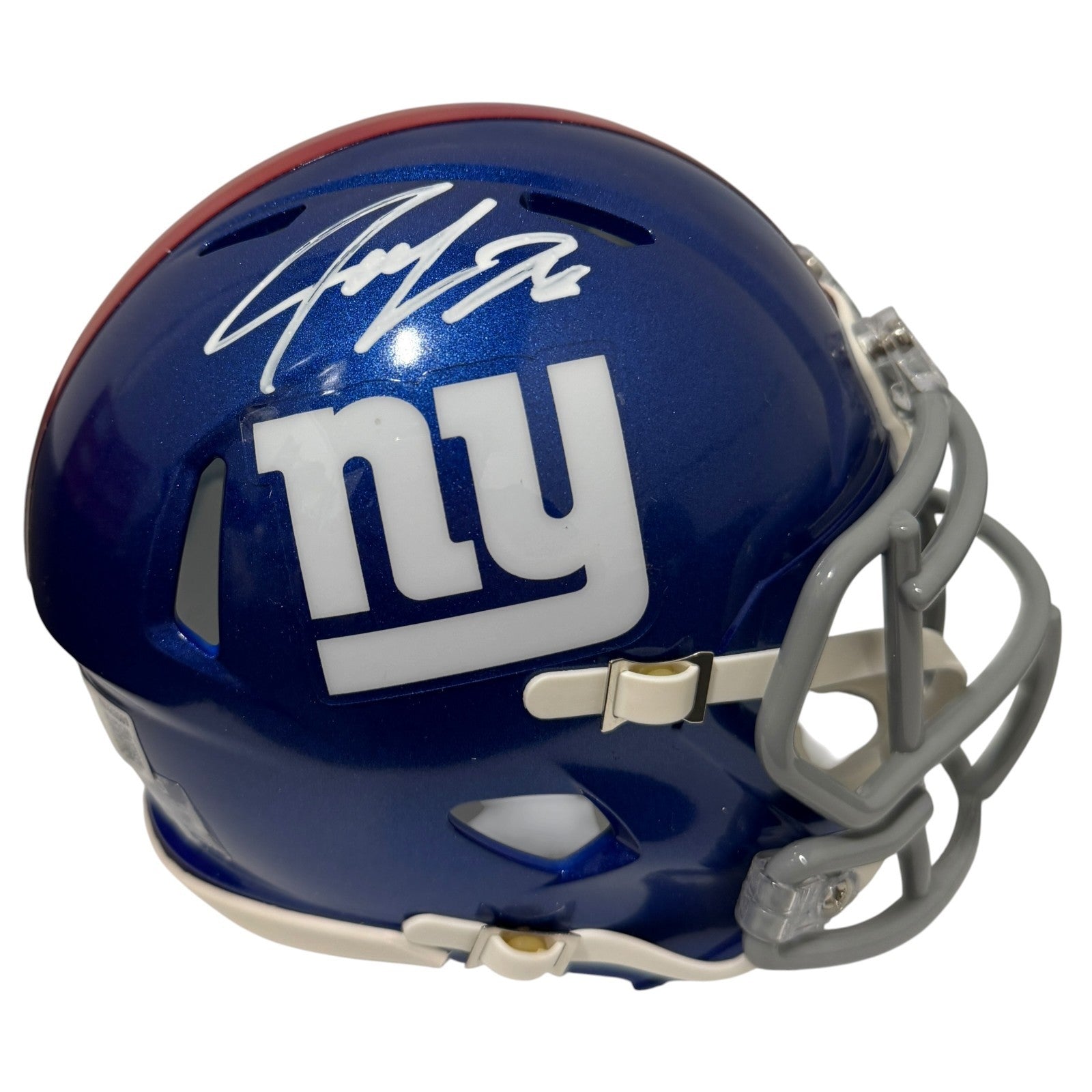 Jeremy Shockey Signed New York Giants Speed Mini Helmet Beckett Witness BAS COA0