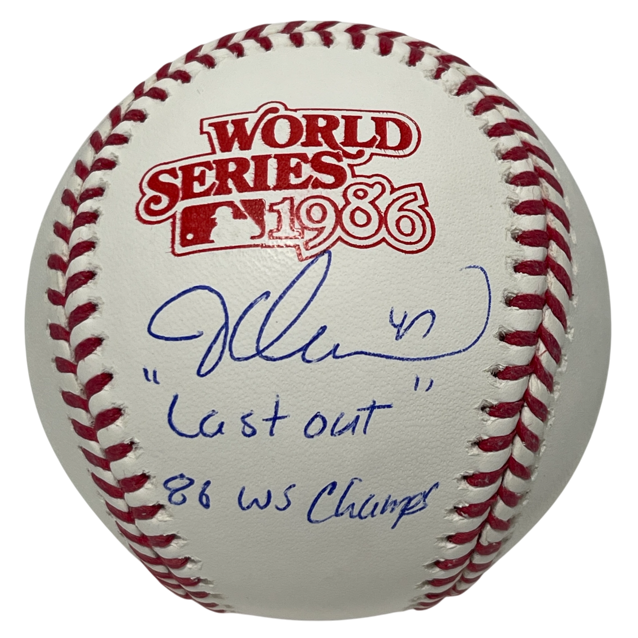 Jesse Orosco Signed 1986 World Series ROMLB Baseball w/ 2 Ins JSA COA Mets0
