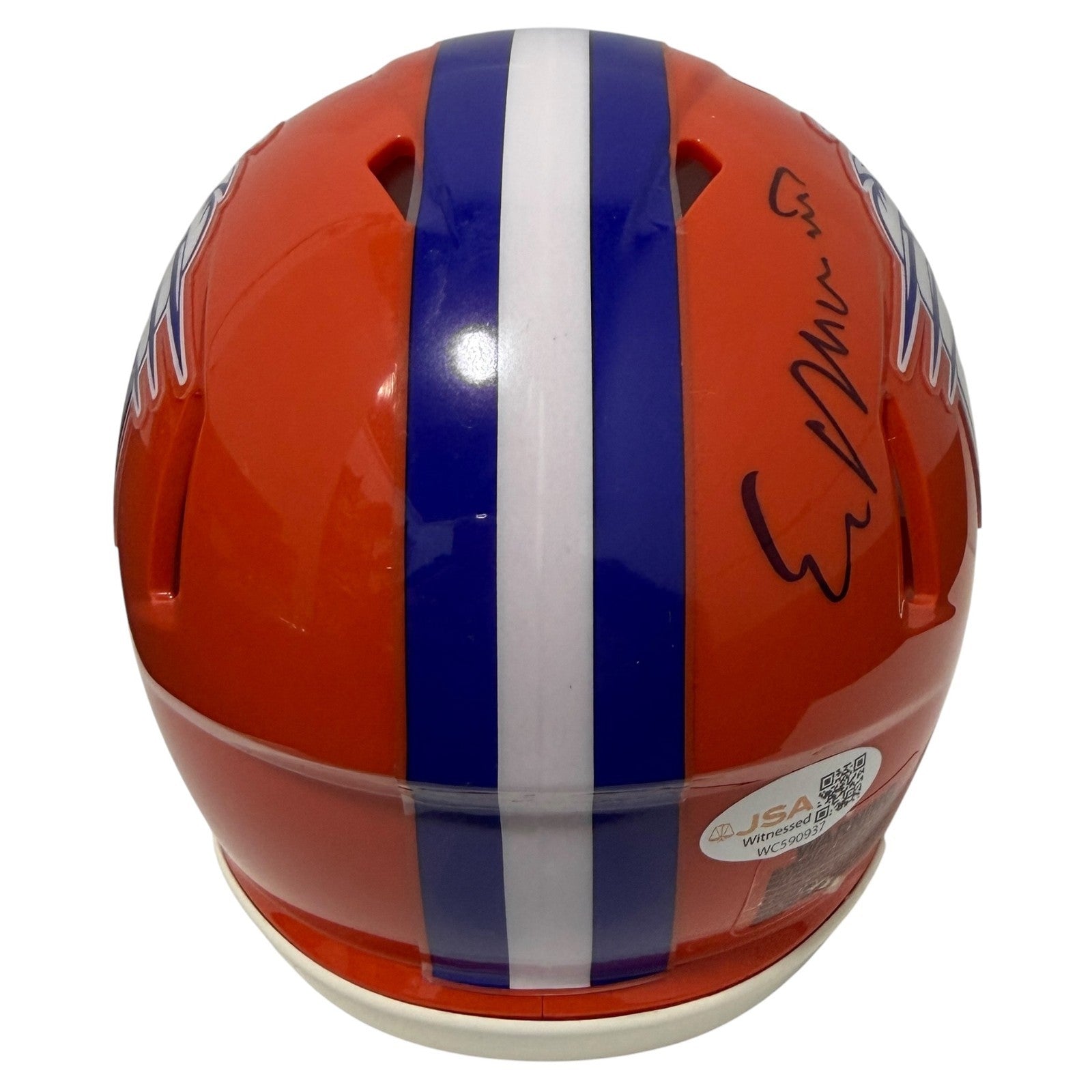 Ed Marinaro Signed Blue Mountain State BMS Mini Helmet w/ Coach Marty JSA W. COA3