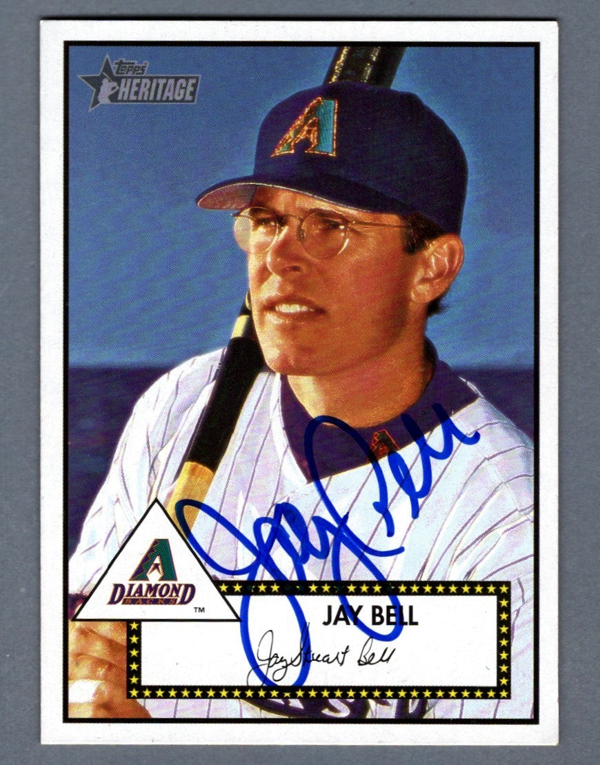 Jay Bell Signed 2001 Topps Heritage #255 LSCM COA Arizona Diamondbacks0