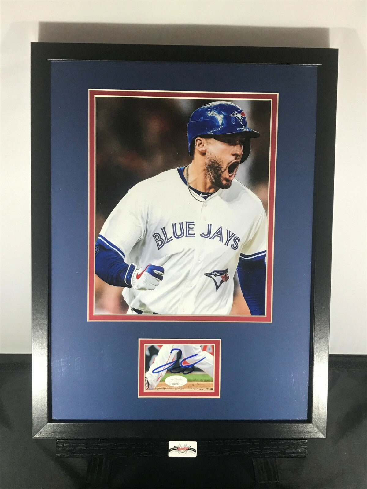 George Springer Signed Autographed 12x16 Framed Photo Cut JSA COA Blue Jays0