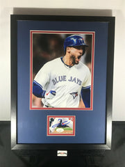 George Springer Signed Autographed 12x16 Framed Photo Cut JSA COA Blue Jays0