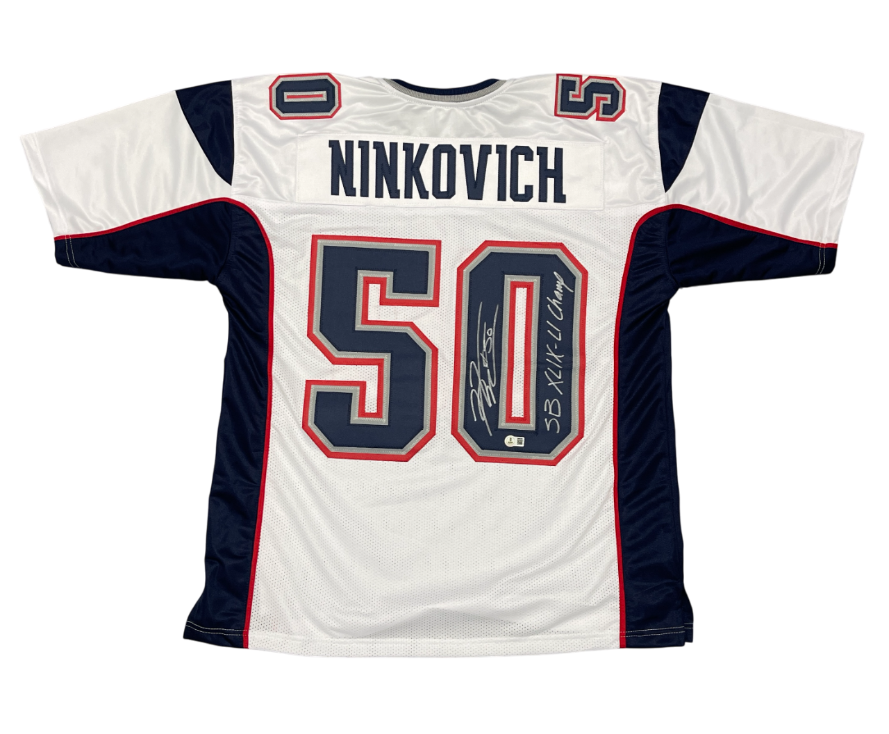 Rob Ninkovich Signed Patriots Custom Jersey w SB XLIX LI Champ Beckett W BAS COA0