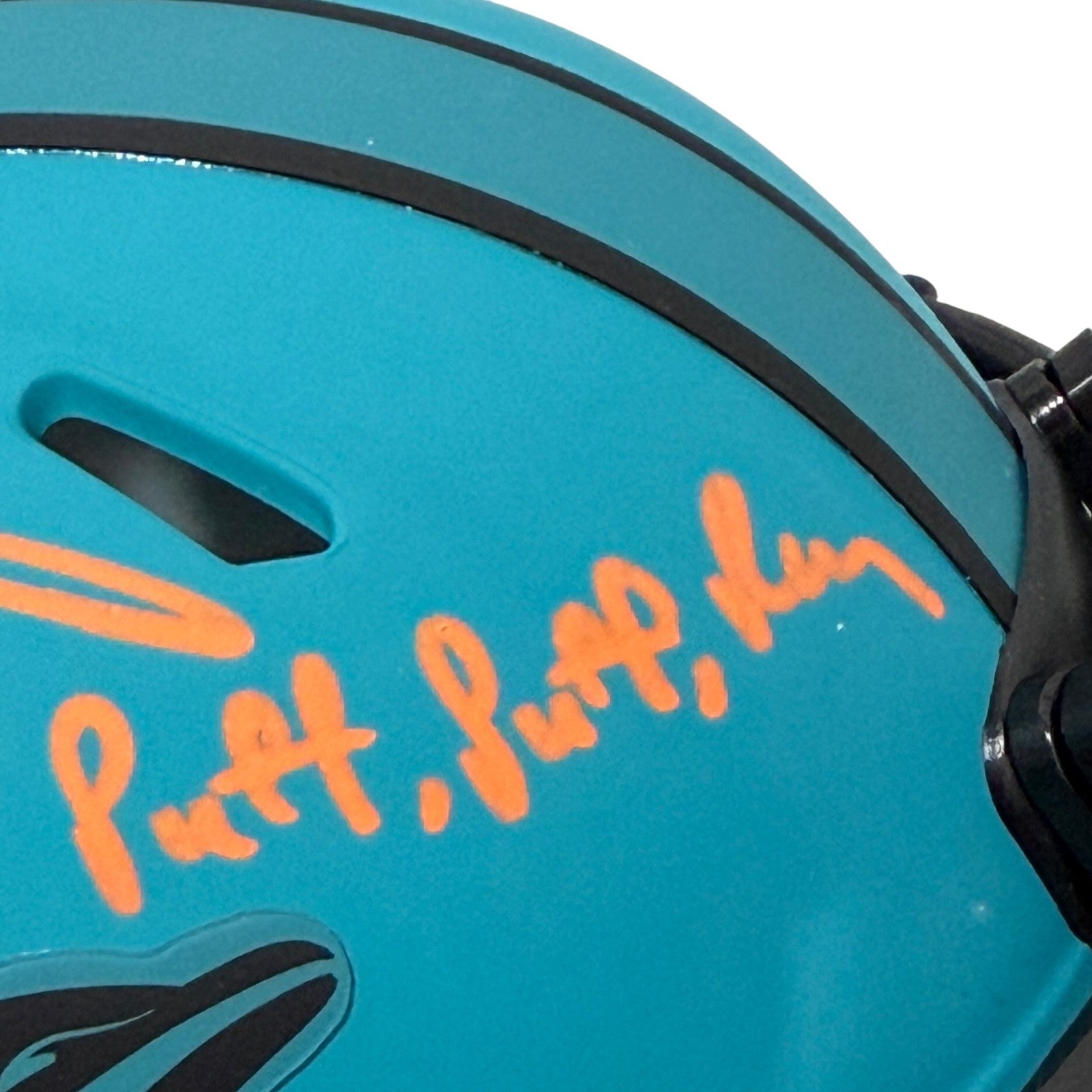 Ricky Williams Signed Dolphins Rave Mini Helmet w/ Puff Puff Run JSA Witness COA2