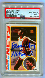 Bernard King 1978-79 Topps Basketball #75 HOF 2013 Rookie RC Signed Auto PSA DNA0