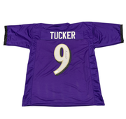 Justin Tucker Signed Baltimore Ravens Custom Jersey Beckett Witness BAS COA0