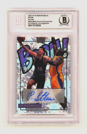 Peja Stojakovic 2024 Hits Memorabilia BOOM Silver JSY # 16/16 Signed BGS Auto0