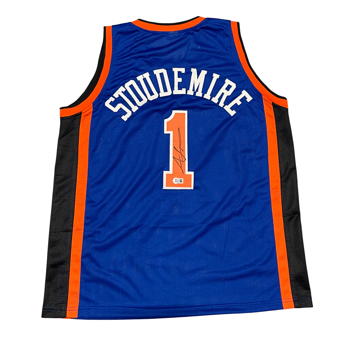 Amar'e Stoudemire Signed Auto New York Knicks Custom Jersey Beckett Wit BAS COA0