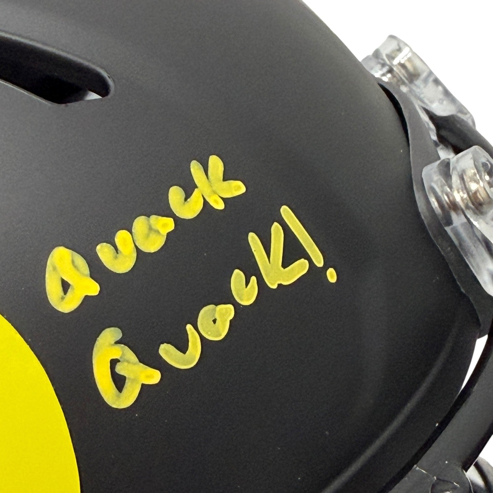 LeGarrette Blount Signed Oregon Ducks Mini Helmet w/ Quack Quack! JSA Wit COA2