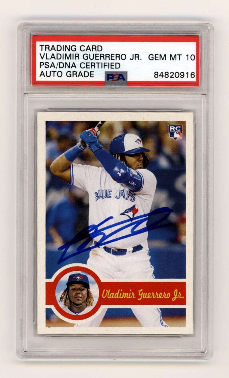 Vladimir Guerrero Jr. 2019 Topps 582 Montgomery Club #4 RC Signed PSA 10 Auto0