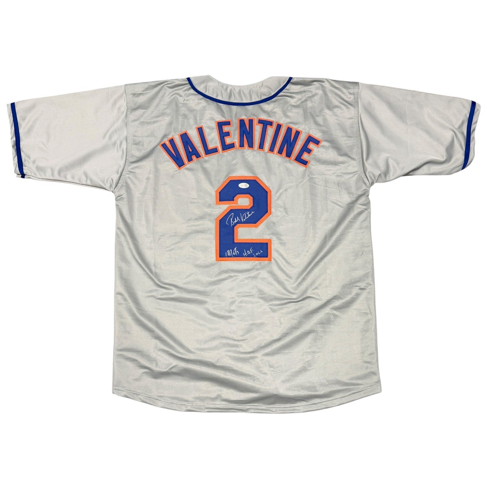 Bobby Valentine Signed Mets Custom Jersey w/ Mets HOF 2026 JSA Witness COA0