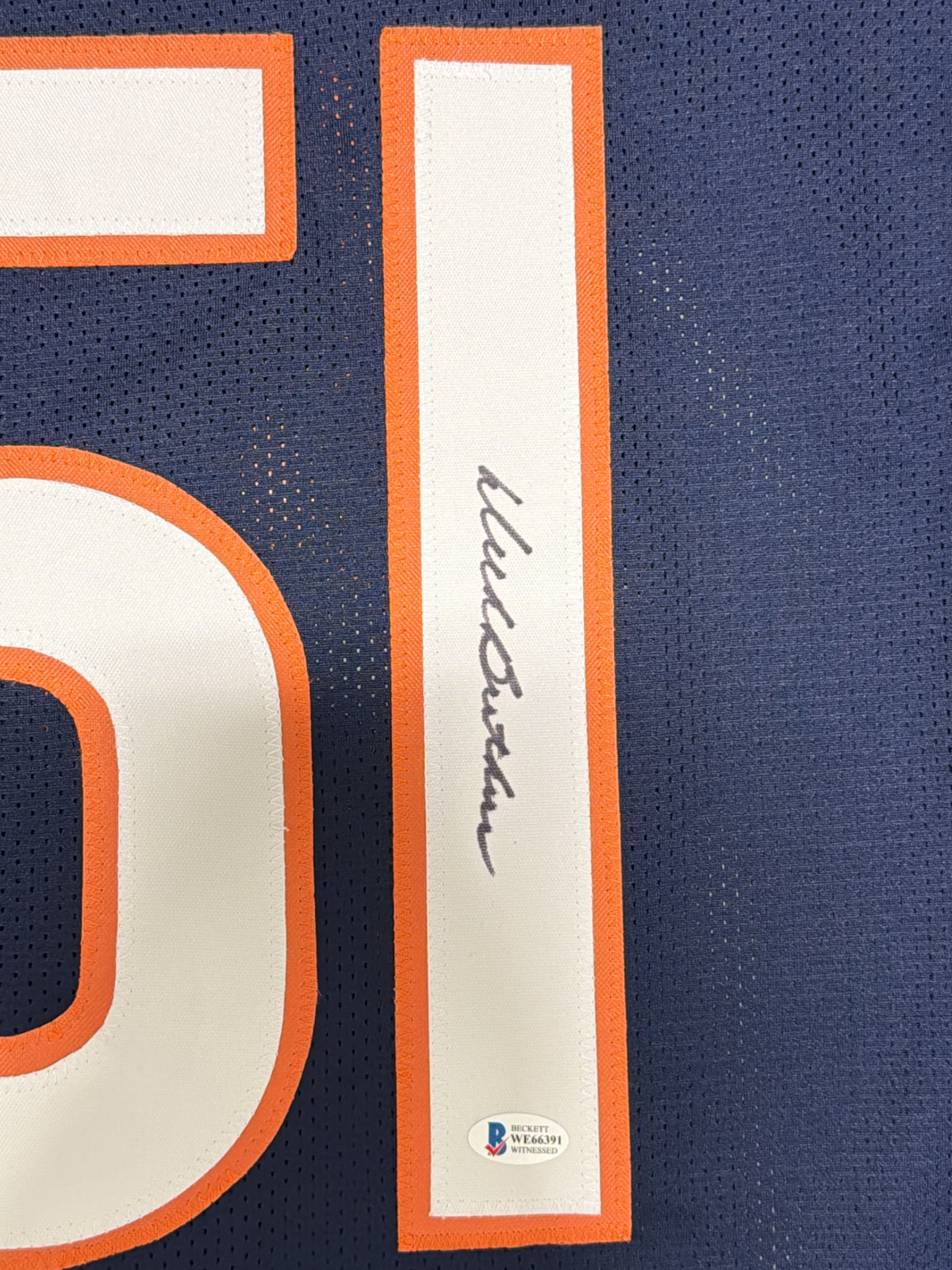 Dick Butkus Signed Autographed Chicago Bears Custom Jersey Beckett Wit BAS COA1