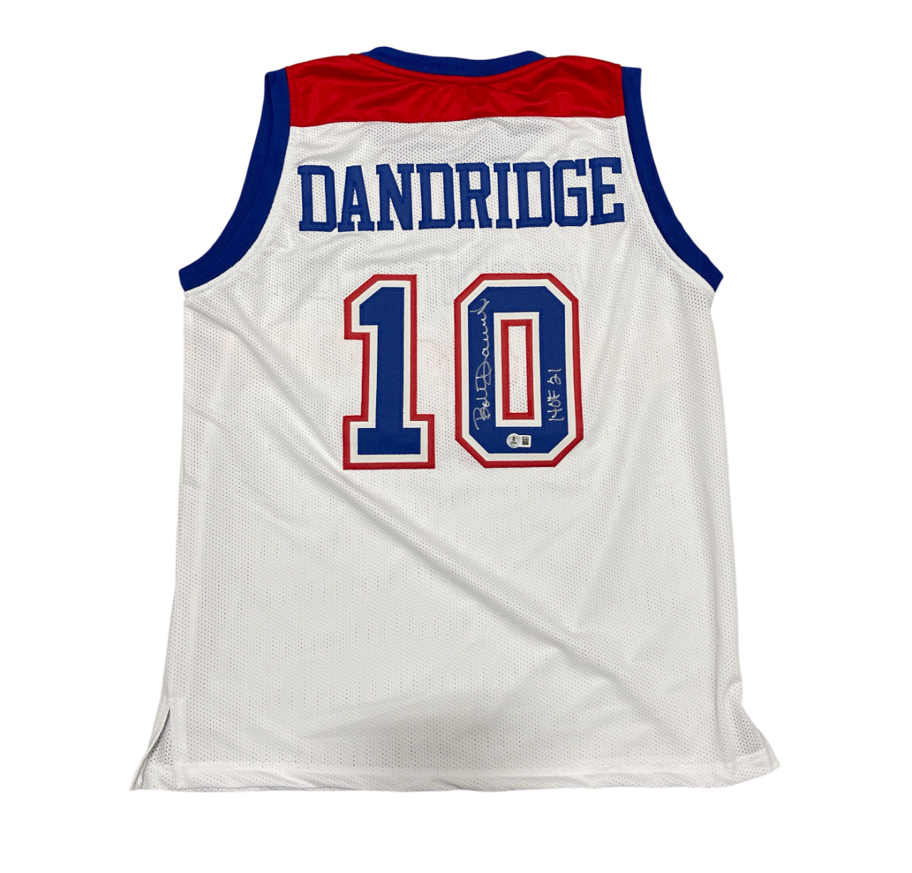 Bob Dandridge Signed Washington Bullets Custom Jersey w/ HOF 21 Beckett BAS COA0