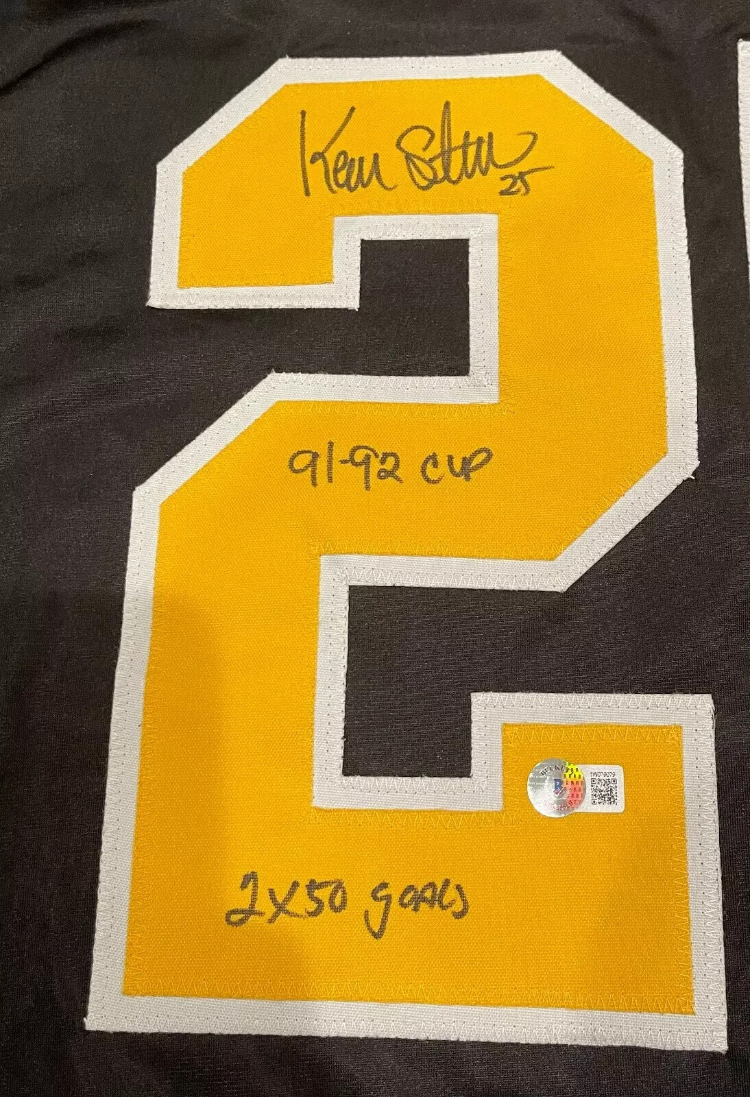 Kevin Stevens Signed Penguins Custom Jersey w/ 2x Ins Beckett Witness BAS COA1