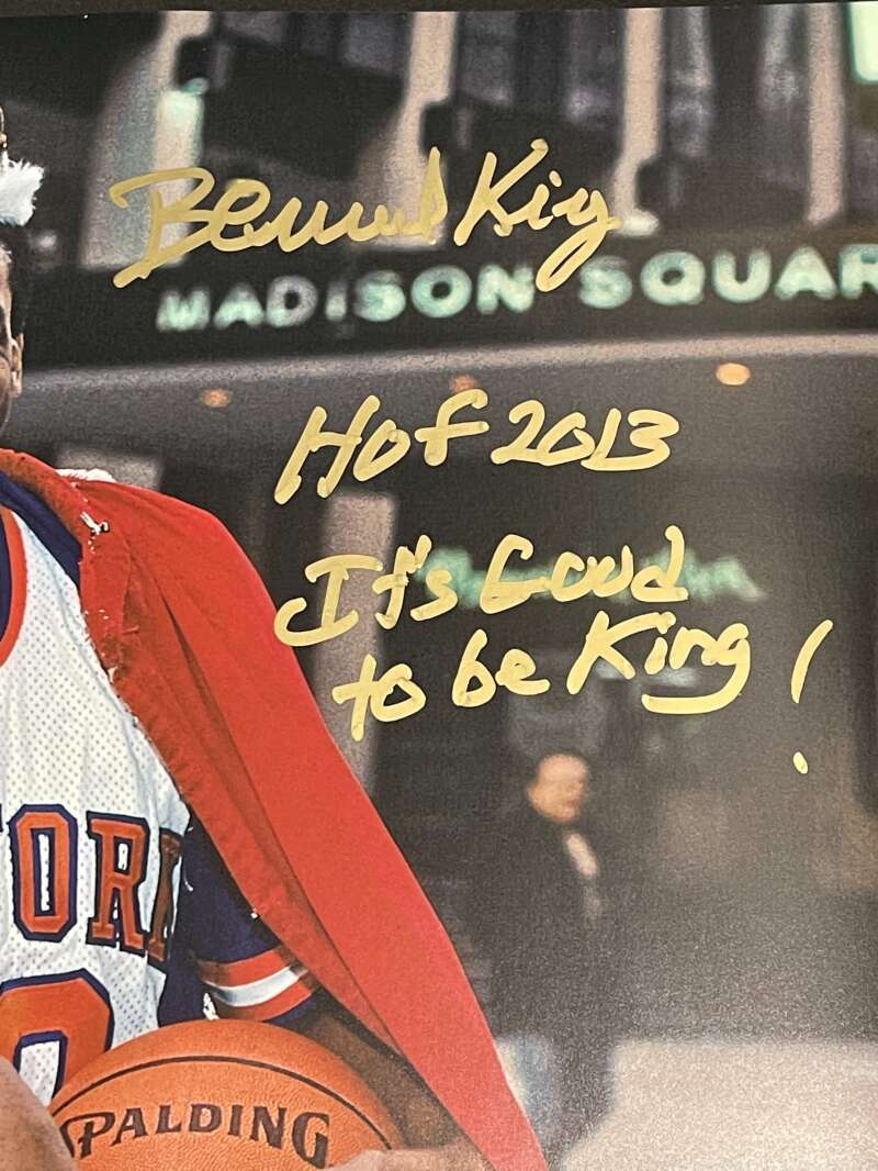 Bernard King Signed 16x20 Photo Fanatics JSA COA HOF 2013 + Its Good To Be King1