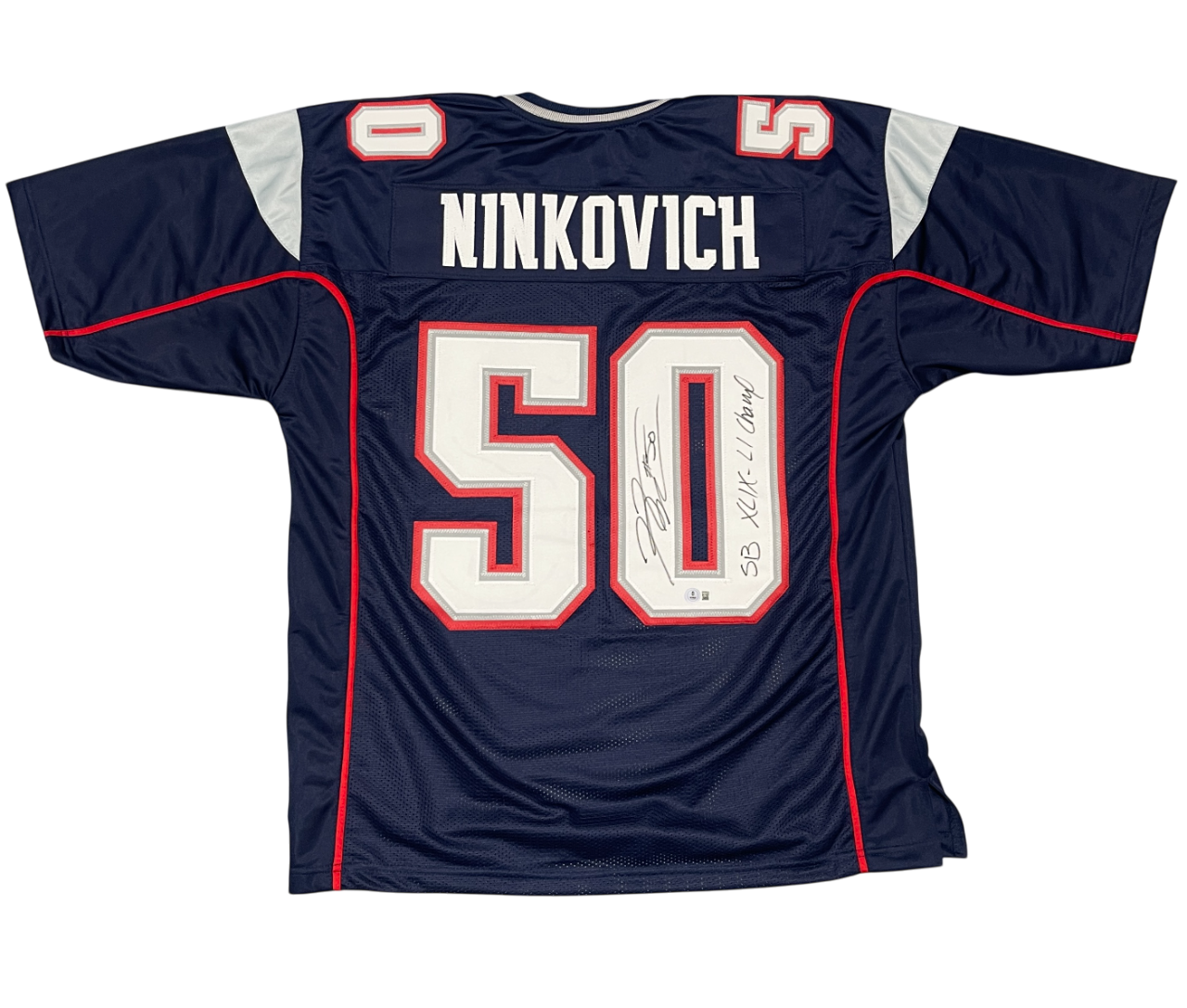 Rob Ninkovich Signed Patriots Custom Jersey w SB XLIX LI Champ Beckett W BAS COA0