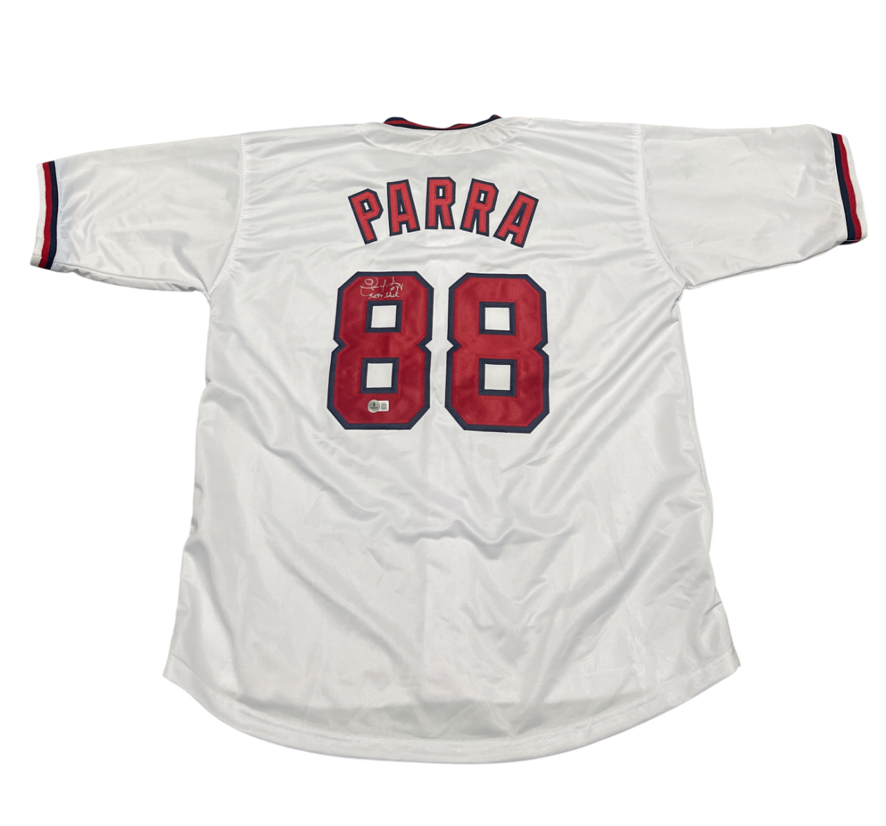 Gerardo Parra Signed Washington Custom Jersey w Baby Shark Beckett BAS COA0