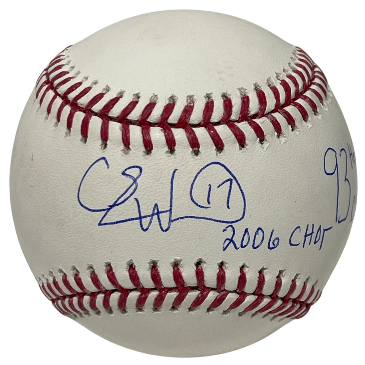 Charlie Ward Signed Rawlings ROMLB Baseball w/ 3 Ins PSA ITP COA0