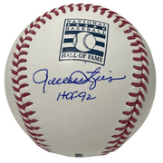 Rollie Fingers Signed Hall of Fame Logo ROMLB Baseball w/ HOF 92 Beckett BAS COA0