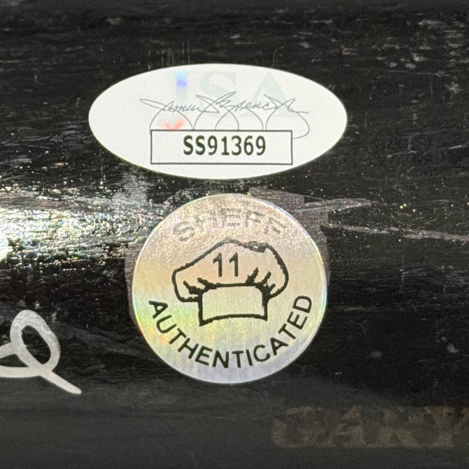 Gary Sheffield Signed Game Used Sam Bat Black Bat JSA COA Braves A3