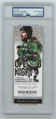 Miro Heiskanen Signed NHL Debut Game Ticket 10/4/18 w/ Insc. PSA Auth Auto Stars0