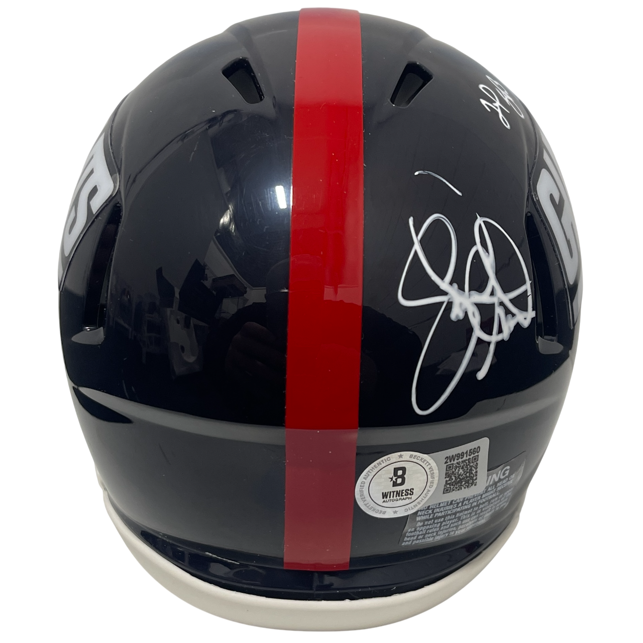 Leonard Marshall Signed Giants TB Mini Helmet w/ 2x SB Champ Beckett W BAS COA3