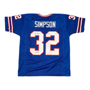 OJ Simpson Signed Autographed Buffalo Bills Custom Jersey w/ HOF 85 JSA COA0