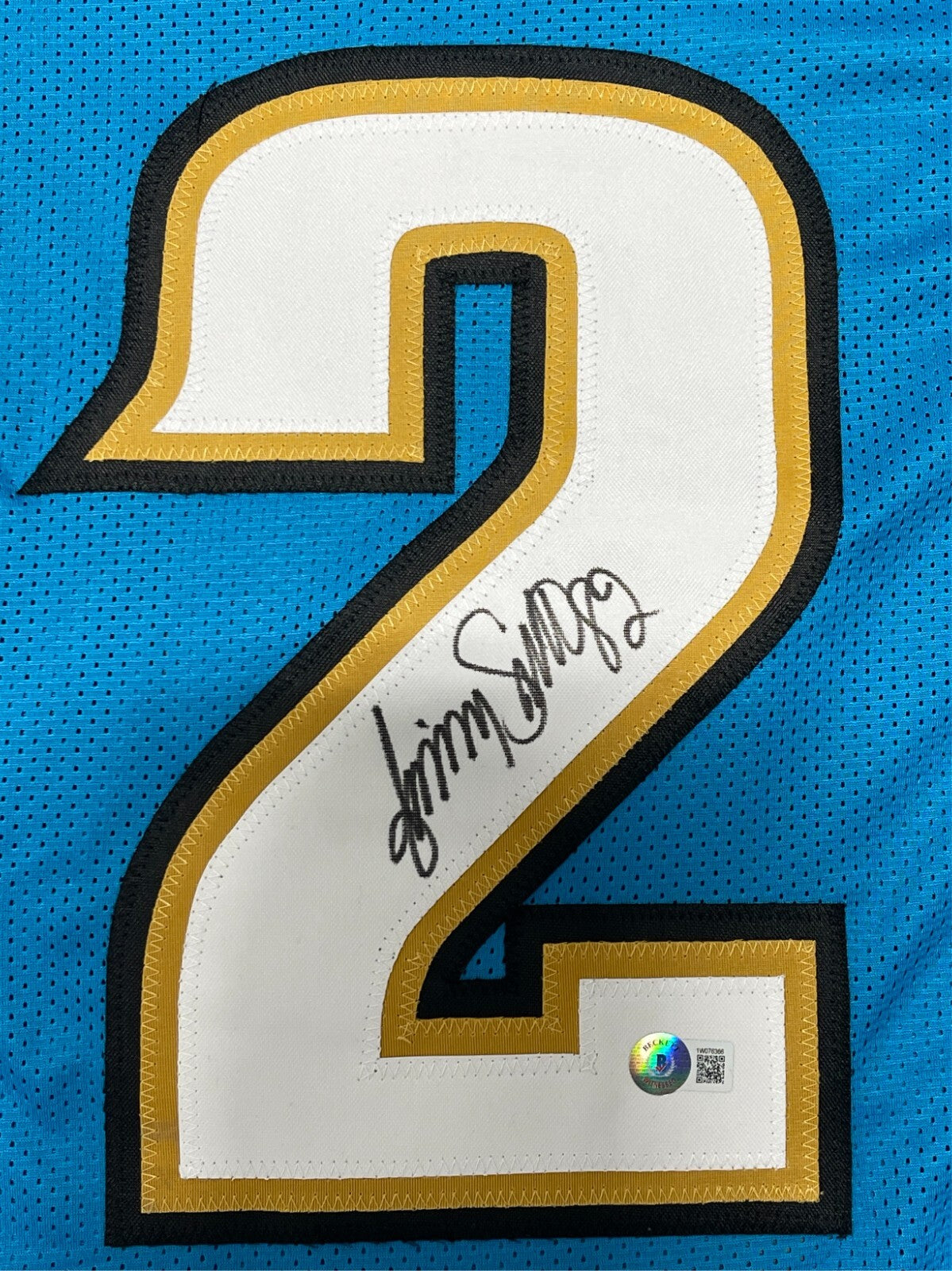 Jimmy Smith Signed Jacksonville Jaguars Custom Jersey Beckett Witness BAS COA1