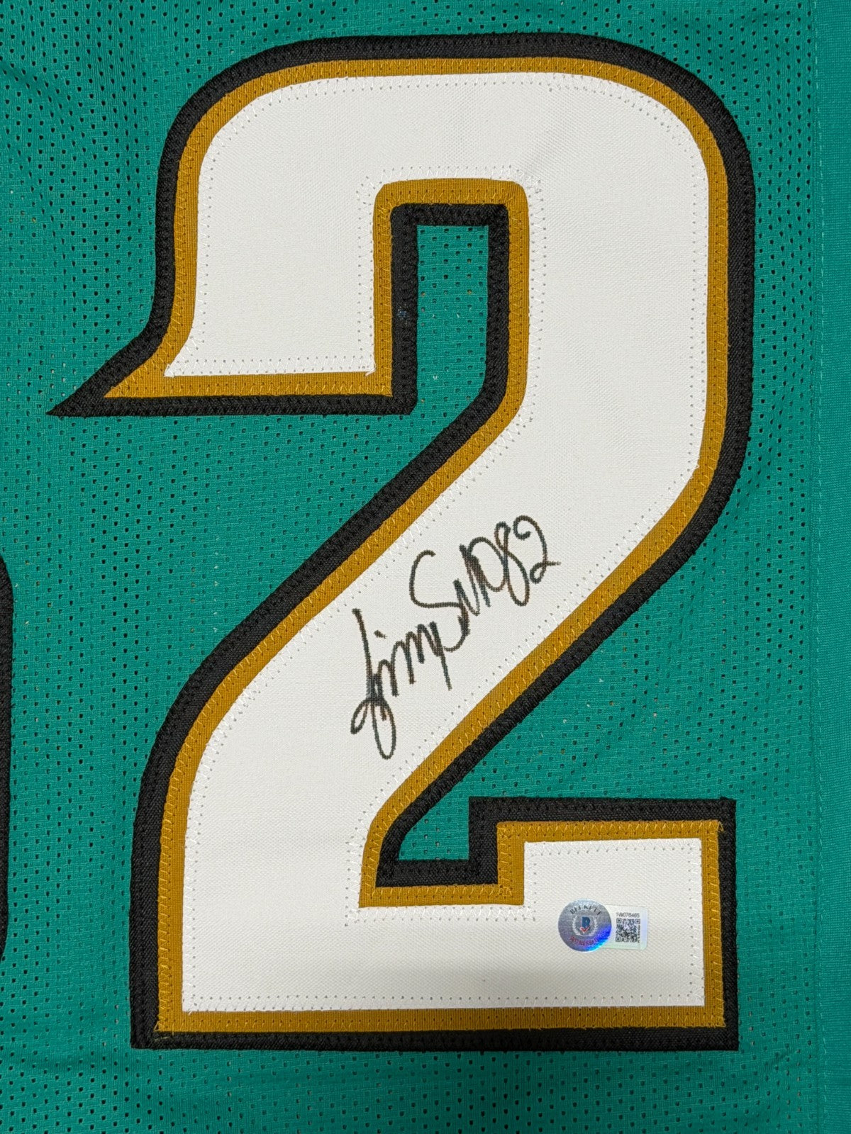 Jimmy Smith Signed Jacksonville Jaguars Custom Jersey Beckett Witness BAS COA T1