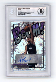 Domantas Sabonis 2024 Hits Memorabilia BOOM Silver JSY 10/10 Signed BGS BAS Auto0