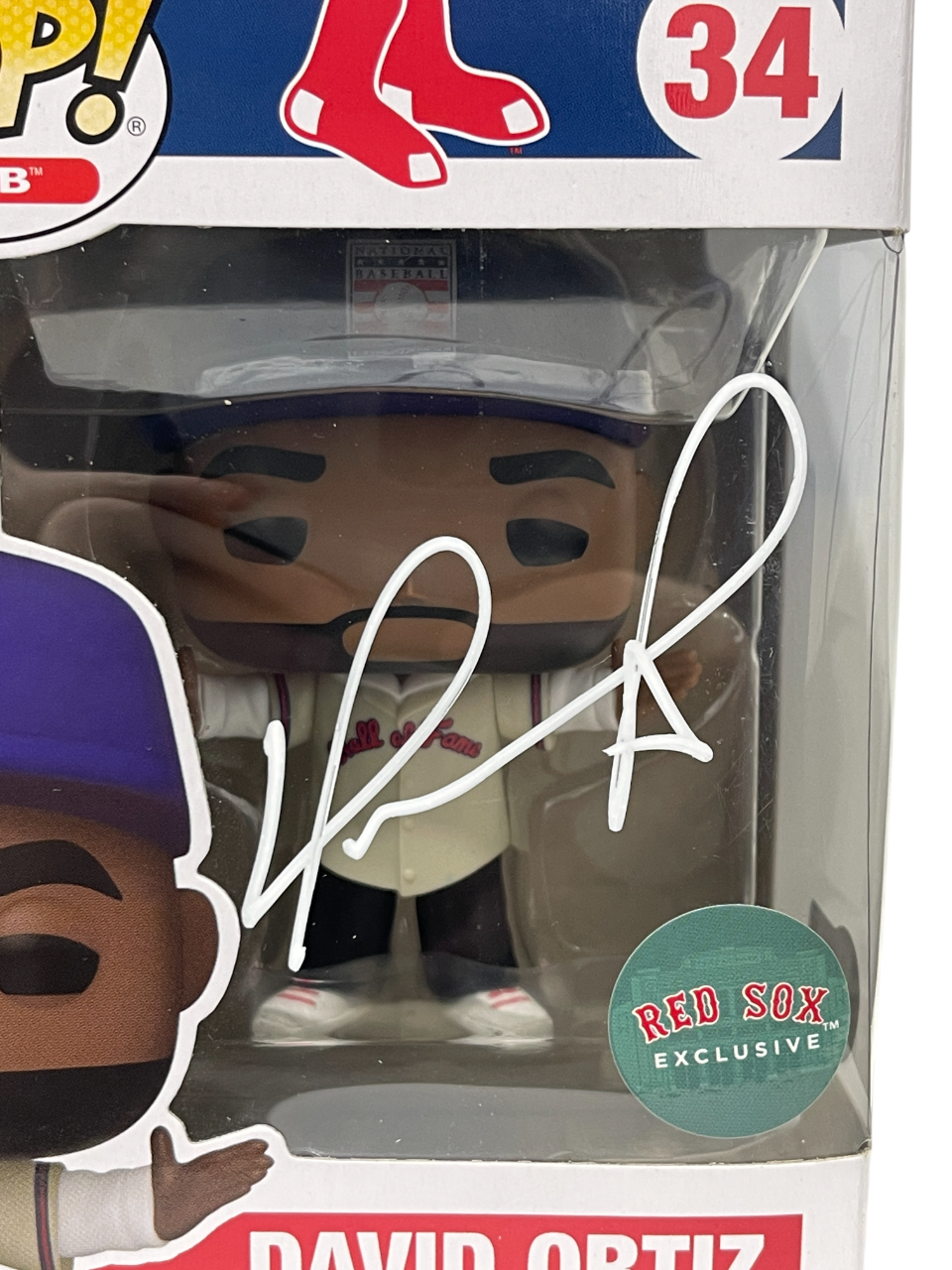 David Ortiz Signed Boston Red Sox Exclusive SGA Funko Pop 34 Beckett Wit BAS COA1