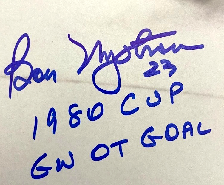 Bobby Nystrom Signed NY Islanders 16x20 Photo w/ 1980 Cup Insc Beckett W BAS COA1