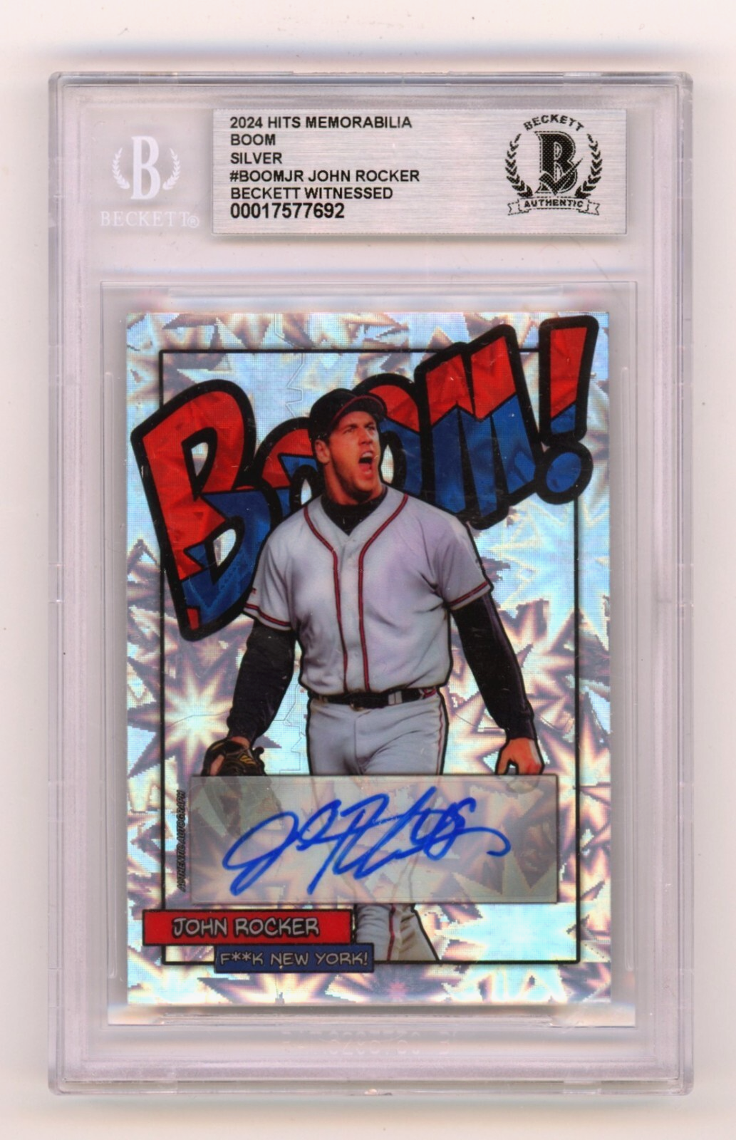 John Rocker 2024 Hits Memorabilia BOOM Silver Signed BGS BAS Auto Atlanta Braves0