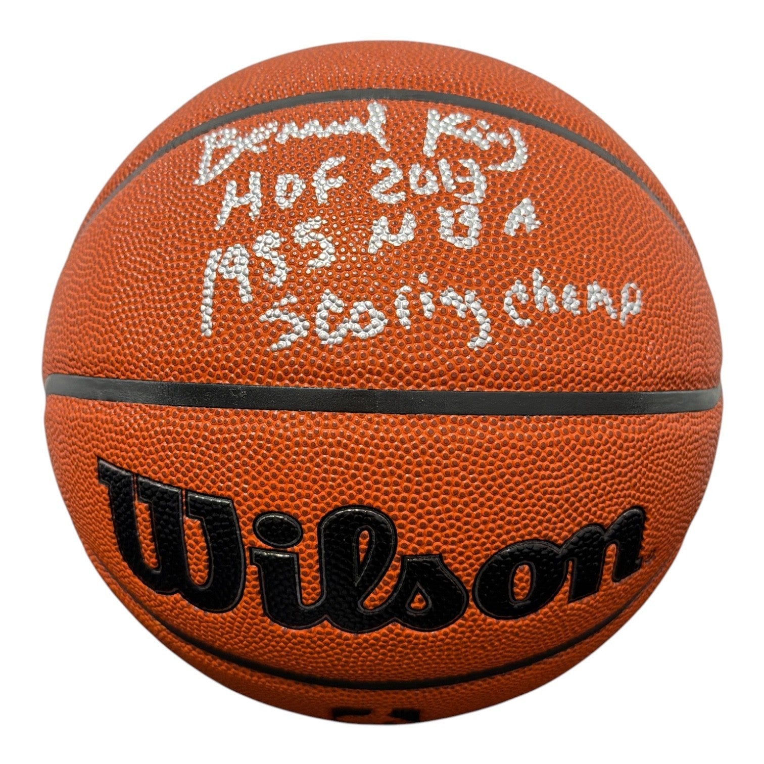 Bernard King Signed Wilson NBA Basketball w/ HOF + SC Ins JSA Witness COA0