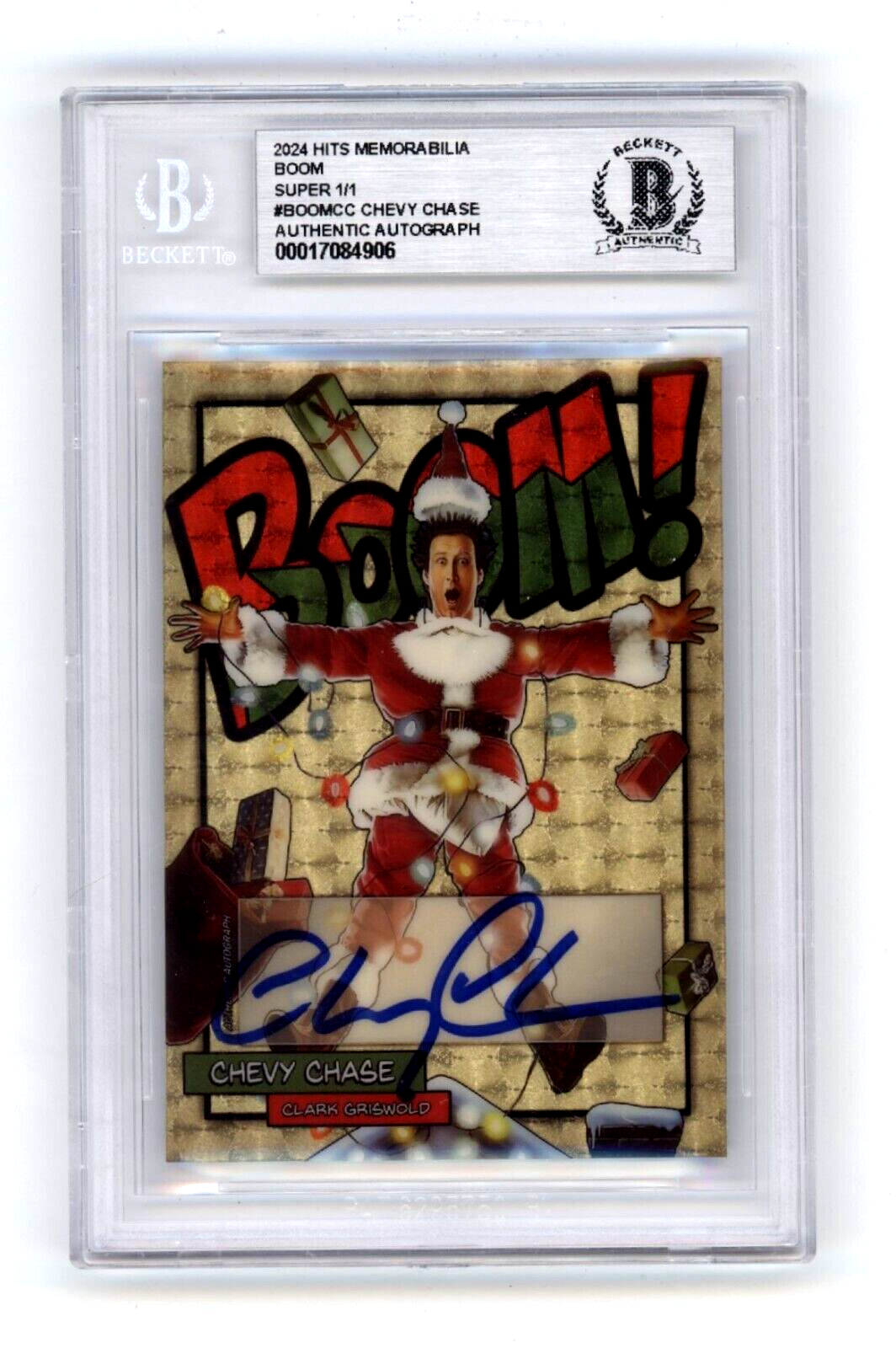Chevy Chase 2024 Hits Memorabilia BOOM Super #1/1 Signed BGS BAS Auto X-Mas0