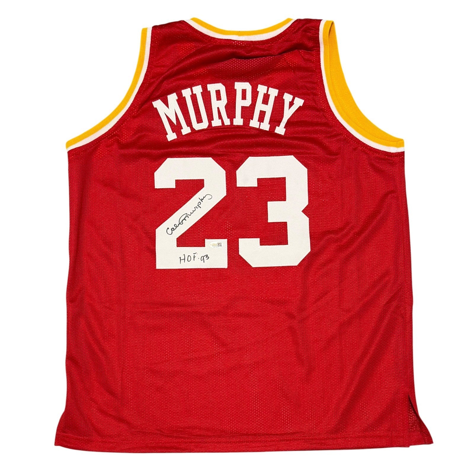 Calvin Murphy Signed Houston Rockets Custom Jersey w/ HOF 93 JSA Witness COA0