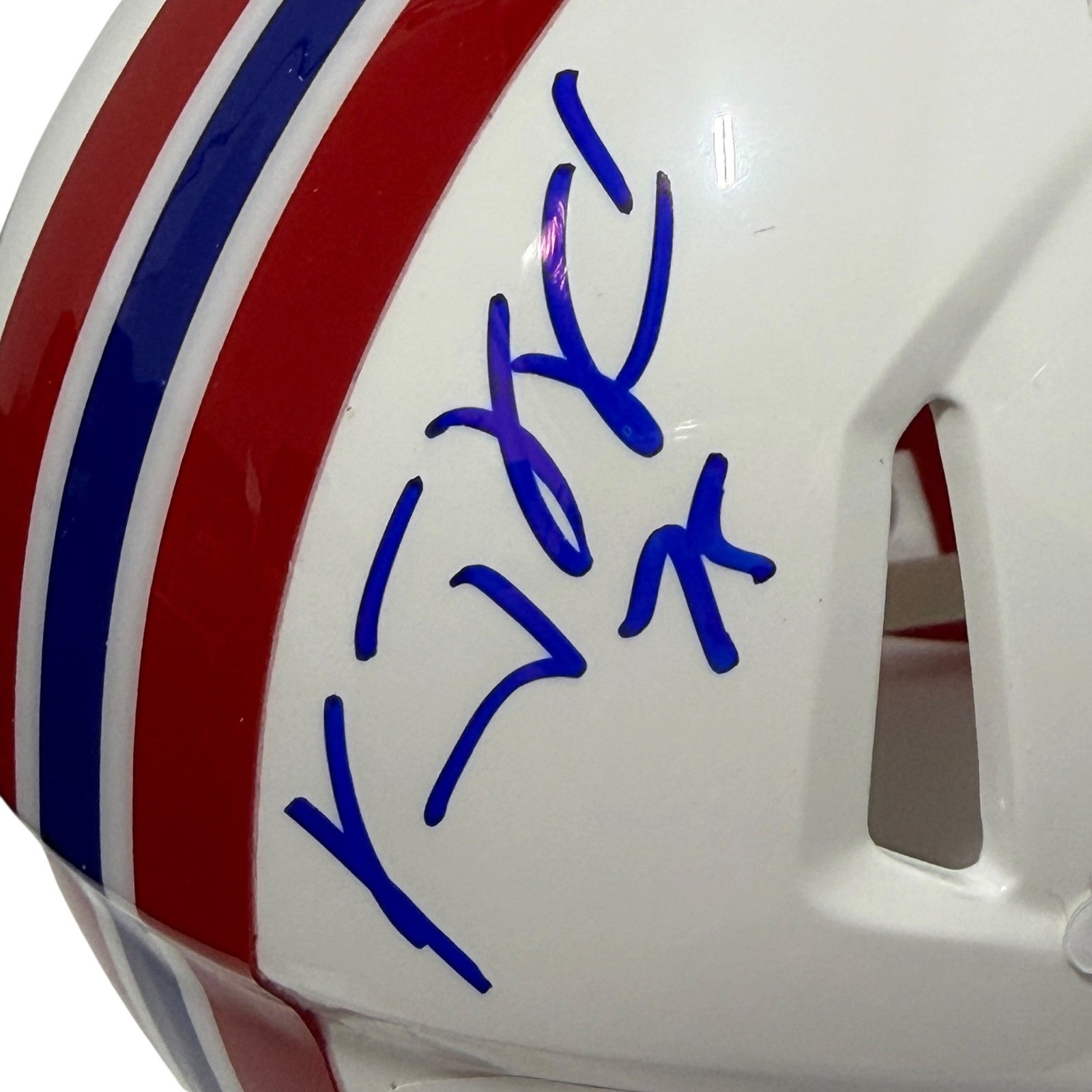 Vince Wilfork Signed New England Patriots TB Mini Helmet JSA Witness COA1