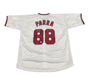 Gerardo Parra Signed Washington Custom Jersey w/ 2 Ins Beckett BAS COA0