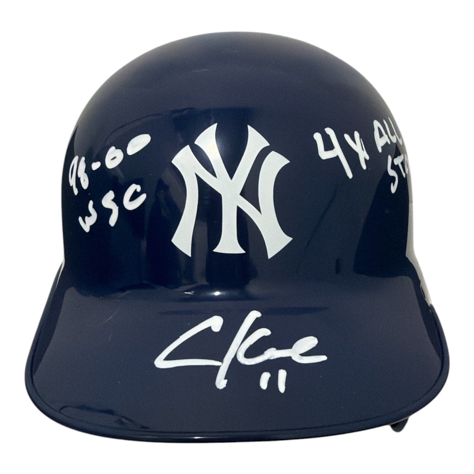 Chuck Knoblauch Signed Yankees Mini Helmet w/ 98-00 WSC + 4x AS JSA Witness COA0