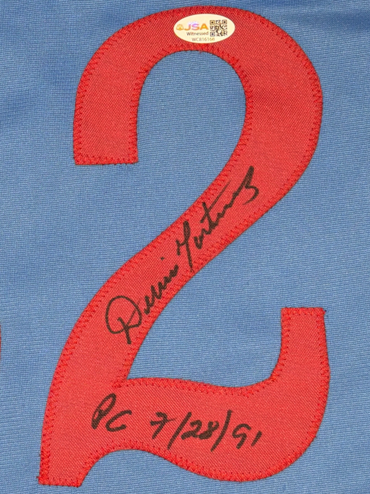 Dennis Martinez Signed Montreal Expos Custom Jersey w/ PG 7/28/92 JSA Wit COA1
