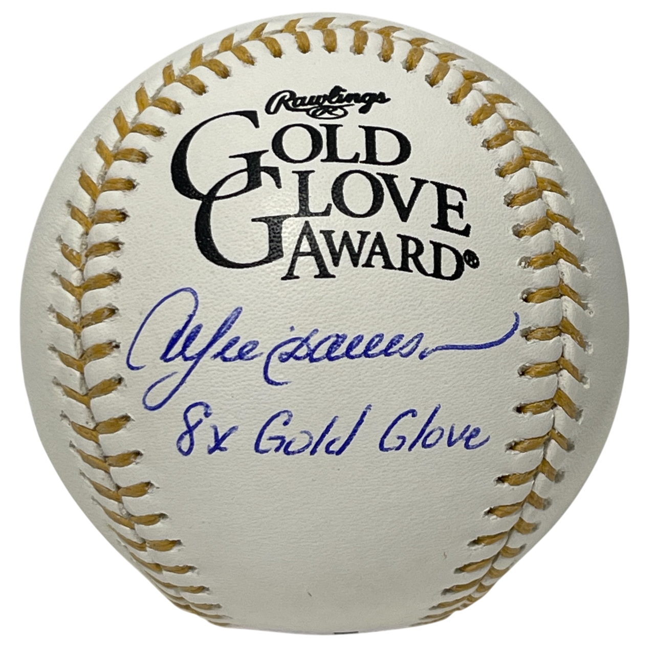 Andre Dawson Signed Rawlings Gold Glove Baseball w/ 8x GG Beckett Wit BAS COA0
